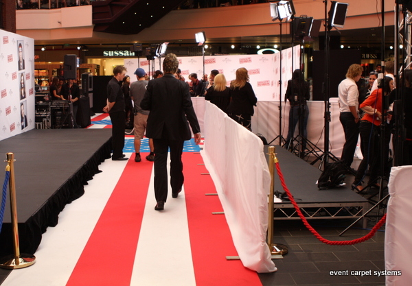 Red, White and Blue Striped Carpet Movie Premiere, Hoyts Melbourne Central