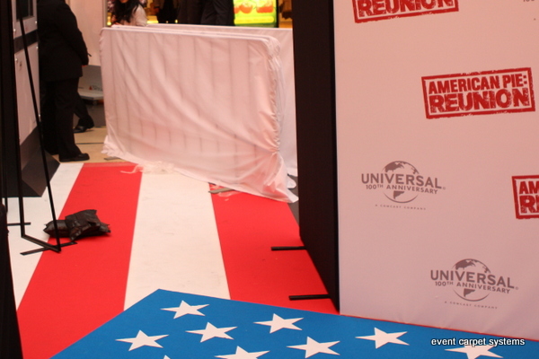 Red, White and Blue Striped Carpet Movie Premiere, Hoyts Melbourne Central