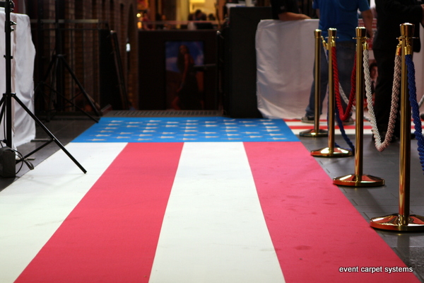 Red, White and Blue Striped Carpet Movie Premiere, Hoyts Melbourne Central